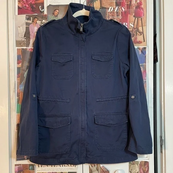 VINTAGE Gap Utility Jacket Navy size M - Picture 4 of 7
